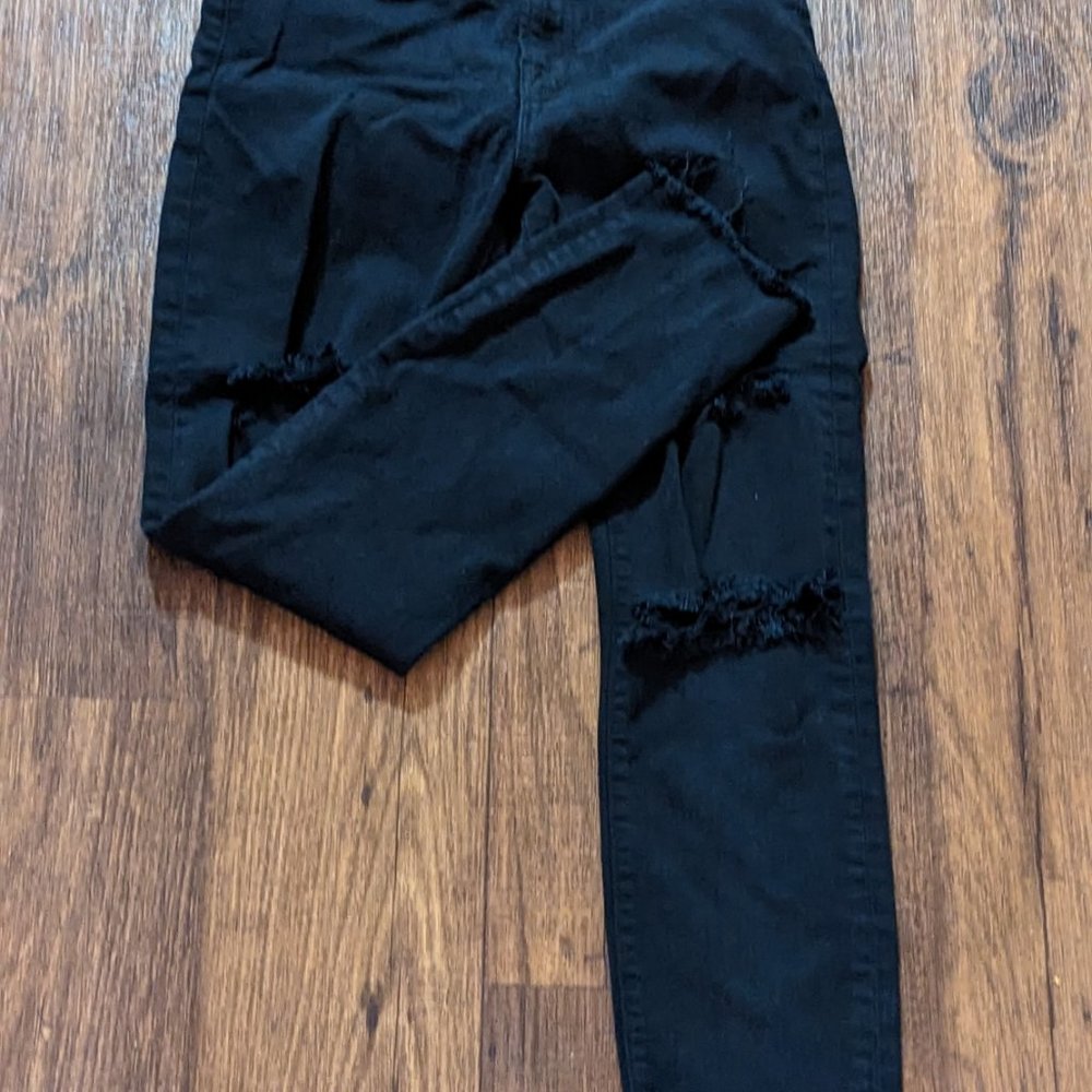 J Brand Black Label cropped distressed
